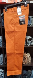 Dickies 874 Original Fit Work Skate Style Pants Orange Rust Autumn 30 x 27 NWT - Picture 1 of 7
