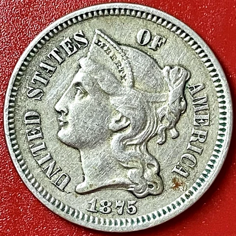 1875 NICKEL THREE CENT PIECE Cover
