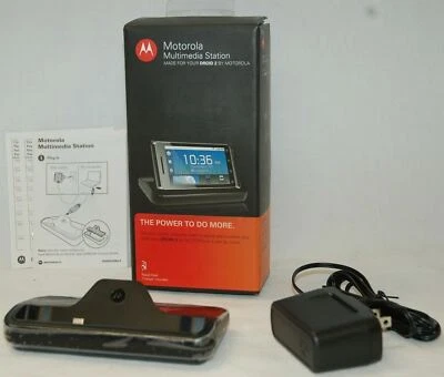 NEW Motorola Droid 2 Multimedia USB Dock Station 89429N Cell Phone Cradle A955 - Image 1 of 4