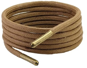 Shoelaces & Boot Laces Light Brown waxed cotton 3 mm round - Picture 1 of 1