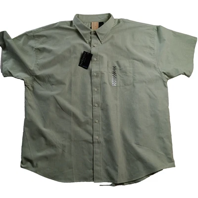NWT Van Heusen 3XL Mens Light Green Short Sleeve Wrinkle Free Dress Shirt - Image 1 of 4