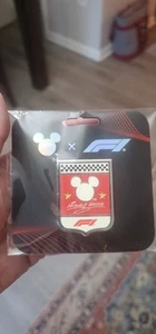 DISNEY x FORMULA 1 MICKEY MOUSE SHIELD PIN DISNEY STORE EXCLUSIVE - Picture 1 of 2