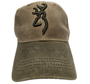 Browning Ball Cap Deer Hunter Poly Cotton Adjustable Backstrap Browning Buckmark - Picture 1 of 6