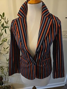 Talbots Cotton Striped Multicolored Unlined Blazer, 0 petite - Bild 1 von 6