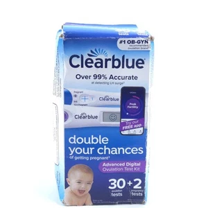 Clearblue Advanced Digital Ovulation Test Kit with Pregnancy Tests 32 Count - Picture 1 of 5