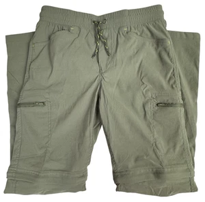 Eddie Bauer Convertible Pant to Shorts Boys Large 14/16 Green Water Resistant - Picture 1 of 9