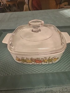 Corning Ware Spice Of Life "L’Echalote" 1 Quart Casserole & glass Lid-chip - Picture 1 of 11
