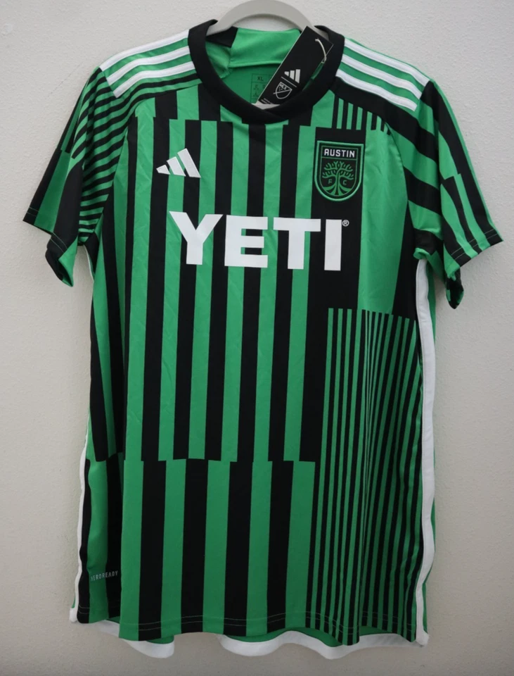 adidas HU1381-280 Women's Sz XL Green/White Austin FC 23/24 Home Jersey