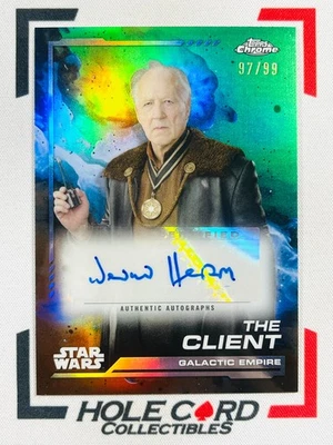 WERNER HERZOG THE CLIENT 2024 Topps Cromo Star Wars #AU-WH Verde Automático 97/99 Foto 1 de 3