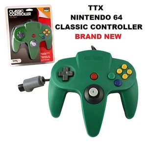 TTX Tech N64 GREEN Classic Controller MODEL : NXN64-935 (849172003798)- [F05* - Picture 1 of 1