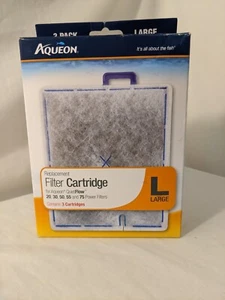 New in box Aqueon Fish Aquarium Tank Replacement Filter Cartridges LARGE 3 Pack - Picture 1 of 5