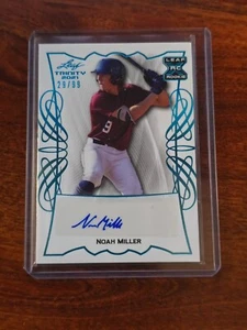 2021 Leaf Trinity - Noah Miller - RC, AUTO /99 Blue - Picture 1 of 2