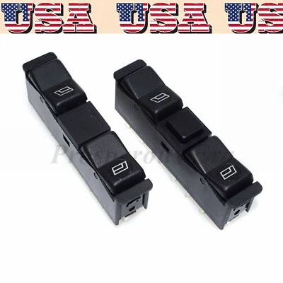 Fits Mercedes W123 W201 W126 New Power Window Switch Left＆Right Black USA Foto 1 de 4
