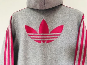 adidas Originals Sweater, Kapuzen- Trainingsjacke, Damen, grau-pink, Gr. 36 - Bild 1 von 10