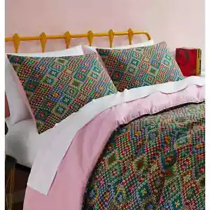 3-Piece Wonderland Knit Multicolor Microfiber Reversible Comforter Set - Picture 1 of 4