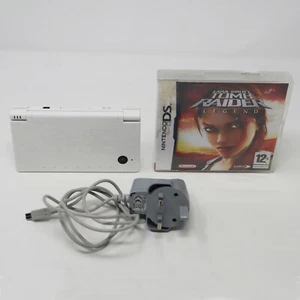 2011 NINTENDO DSi HANDHELD POKEMON RESHIRAM ZEKROM EDITION WHITE + TOMB RAIDER - Picture 1 of 12