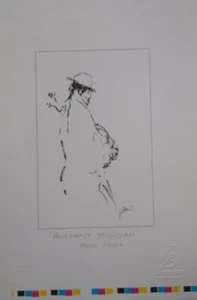 Jerry Garcia lebenslanger BLUEGRASS MUSIKER Druck Grateful Dead Echtheitszertifikat Pressefest - Bild 1 von 2