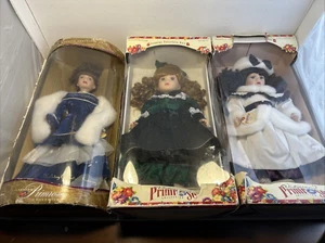 Brass Key Victorian Primrose Collection Claire Joy Porcelain Dolls Lot of 3 - Picture 1 of 12