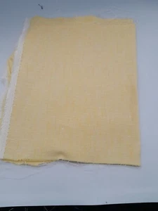 100% Irish Linen Fabric craft sample Lemon Yellow  150cm x 20cm approx AN1602 - Picture 1 of 7