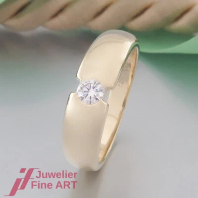 QUINN Solitär- Ring - 1 Brillant (Diamant) 0,22ct -14K/585 Gelbgold - Bild 1 von 4