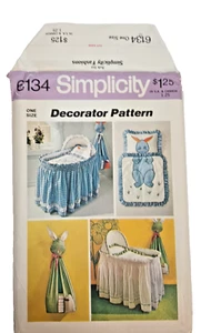 Simplicity 6134 Infant Bassinet Skirt & Liner Sewing pattern Envelope Damage - Picture 1 of 7
