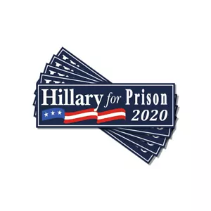 Paquete de 5 pegatinas anti Hillary for Prison 2020 anti Hillary Clinton - Imagen 1 de 2