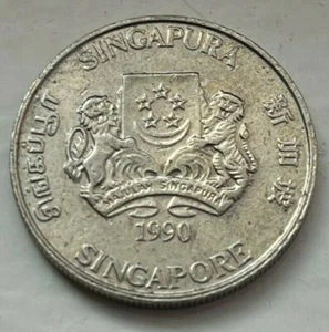 Singapore 1990 20 Cents Coin (#F46) Singapura - Picture 1 of 2