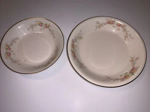 Harker Bakerite SWEETHEART SHADOW ROSE Round Vegetable Bowl Lot - Picture 1 of 6