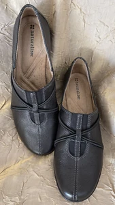 Naturalizer Black Pebbled Leather Slip-on Casual Loafers/Shoes Womens Sz 7.5 - Picture 1 of 8