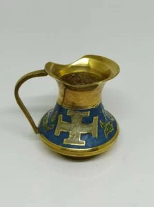 Vintage Holy Land Soild Mini Messing Krug Made In Jerusalem - Bild 1 von 5
