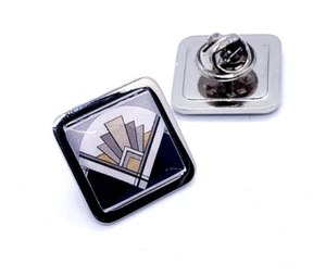 INSIGNIA PIN VENTILADOR ART DECO ÚNICA blanco y negro HECHA A MANO estilo vintage EN CAJA DE REGALO - Imagen 1 de 1