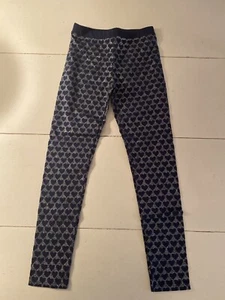 Girls Crewcuts Navy Leggings W Sparkle Hearts NWOT SZ 10 - Picture 1 of 4