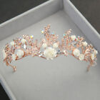Crystal Tiara Gold Wedding Crown Baroque Rhinestone Bride Hair Crown*PN