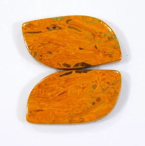 23 quilates par de jaspe Mariam 100 % natural cabujón elegante 26x14x4 mm piedra preciosa ww=024 - Imagen 1 de 6