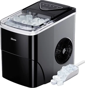Ice Maker Countertop, 9 Cubes Ready in 6 Mins, 26Lbs in 24Hrs, Self-Cleaning Ice - Picture 1 of 7