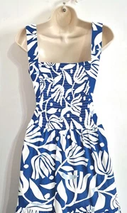 !! Seasalt Size 26-28 RRP £66 BNWT Blue/White Floral Tiered Long Jersey Dress - Picture 1 of 21