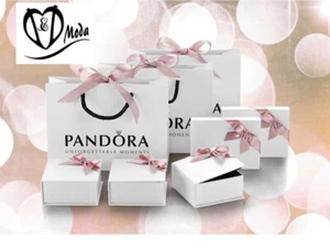Scatola ciondolo originale PANDORA, borsa regalo, borsa, borsa in velluto, scatola ad anello, scatola braccialetti - Foto 1 di 45