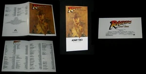 Original Screening Program & Pass RAIDERS OF THE LOST ARK Harrison Ford - Picture 1 of 7