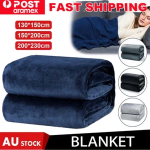 Thick Mink Blanket Luxury Large Faux Fur Fleece Sofa Bed Couch Throw Soft Warm - Picture 1 of 16