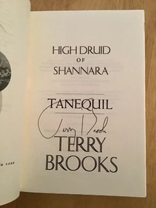 SIGNED by Terry Brooks - High Druid of Shannara : Tanequil HC 1st/1st + Pic - Picture 1 of 11