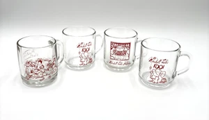 Set of 4 Marshall Field’s Christmas Santabear Glass Mugs 1991 1993 & Centennial - Picture 1 of 7