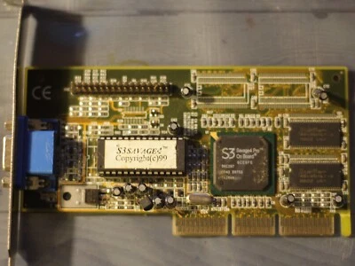 S3 Savage 4 Pro-M AGP  16 MB video graphics card GPU working retro gaming 86C397 - Image 1 of 4