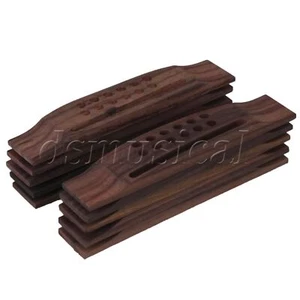 10 Pack 12 String Acoustic Folk Guitar Parts Rosewood Bridges 16x4.3cm - Picture 1 of 6