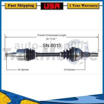 Front Left CV Axle Joint Shaft For Saturn Vue 2007 2006 2005 2004 2003 2002 - Image 1 of 2