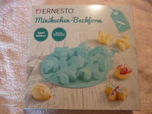 Kuchenform aus Silikon, "Mini-Kuchen Tiere" , neu, türkis, original verpackt - Bild 1 von 3