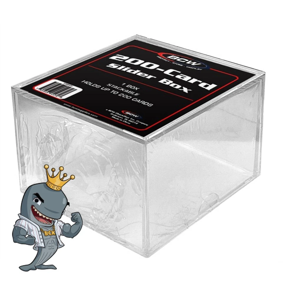 (6 Pack) BCW 200-Card Slider Plastic Box Holders For Trading Cards/TCG FREE SHIP - Image 1 of 1