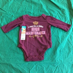 NWT Garanimals One Piece LS “I Can Be A Little High Maintenance” 0-3 Months - Picture 1 of 6