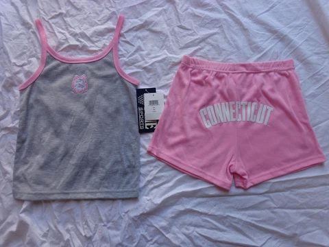 Connecticut UCONN Huskies Pink Child 2 Pc Tankard Top and Shorts Set   #1831 Cover