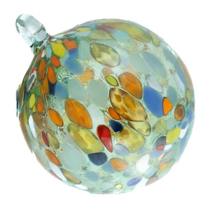 Murano Glass Bauble Xmas Christmas Decoration Ball Green Multi Millefiori - Picture 1 of 7