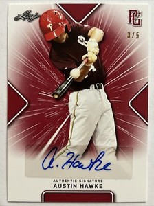 2021 LEAF PERFECT GAME AUSTIN HAWKE AUTO 3/5